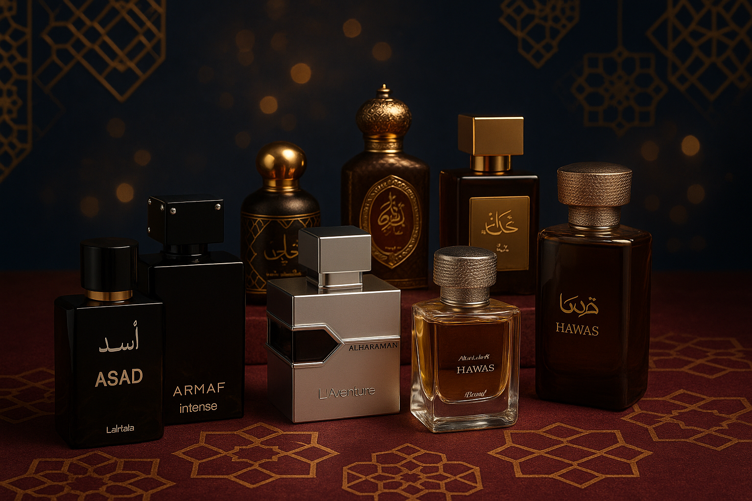 CREAME UN FONDO CON LOS PERFUMES ARABES MAS FAMOSOS DE EL MOMENTI